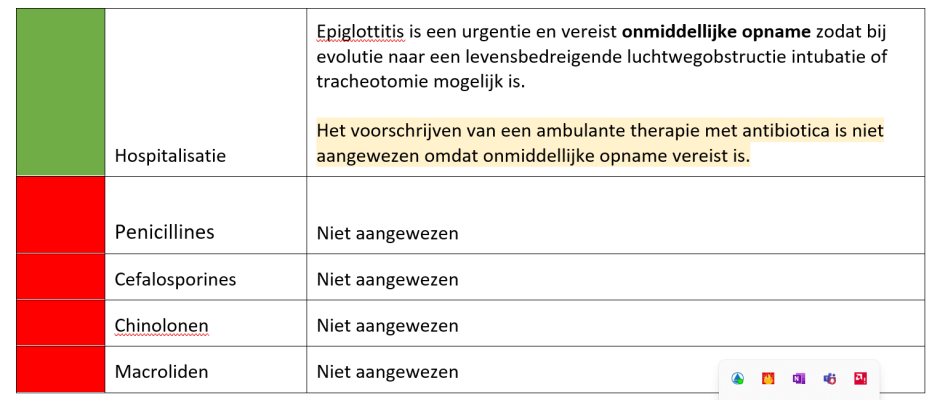 PSS - acute epiglottitis (gestructureerde aanbevelingen)2